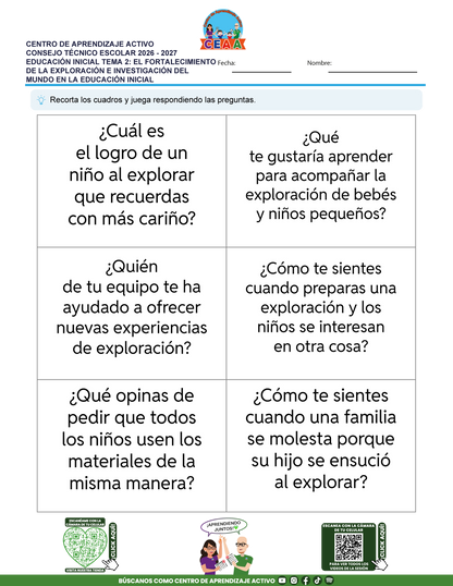 JUEGOS DE ESTUDIO PARA IMPRIMIR CTE EDUCACIÓN INICIAL TEMA 2