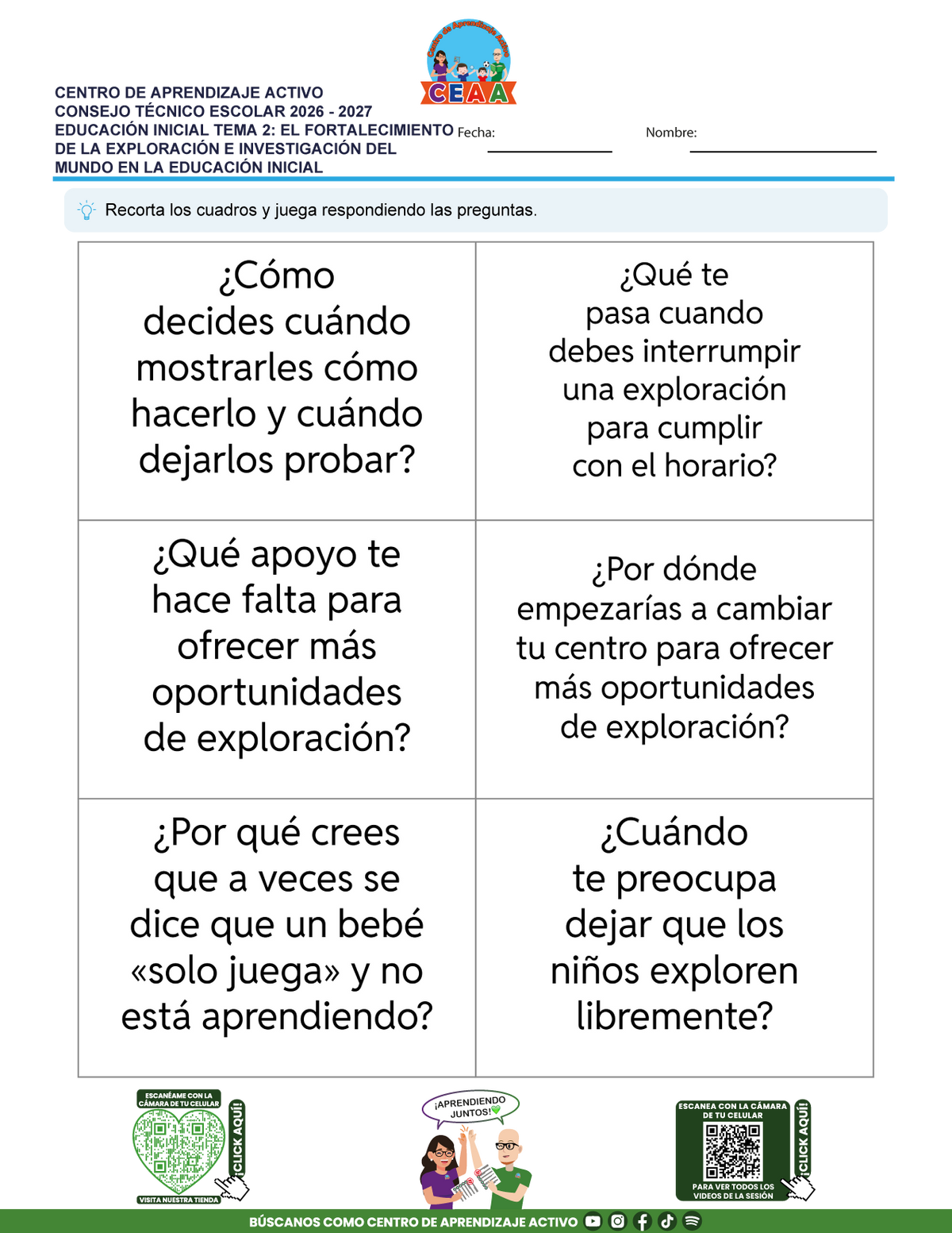 JUEGOS DE ESTUDIO PARA IMPRIMIR CTE EDUCACIÓN INICIAL TEMA 2