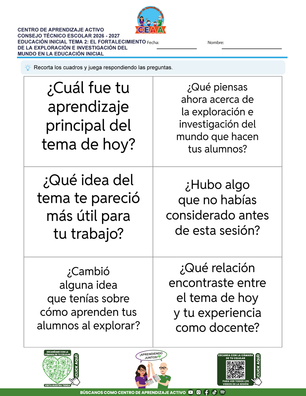 JUEGOS DE ESTUDIO PARA IMPRIMIR CTE EDUCACIÓN INICIAL TEMA 2
