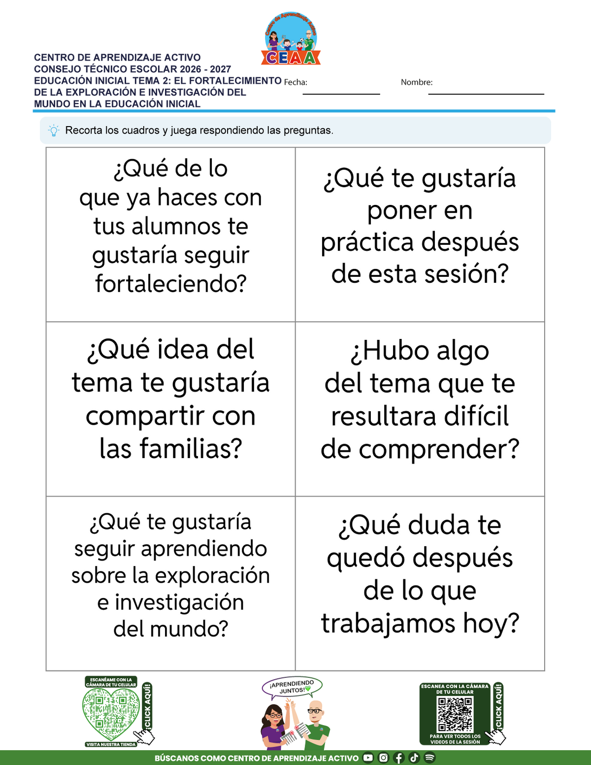 JUEGOS DE ESTUDIO PARA IMPRIMIR CTE EDUCACIÓN INICIAL TEMA 2