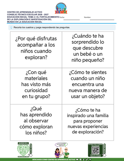 JUEGOS DE ESTUDIO PARA IMPRIMIR CTE EDUCACIÓN INICIAL TEMA 2