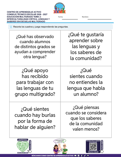 JUEGOS DE ESTUDIO PARA IMPRIMIR CTE EDUCACIÓN MULTIGRADO TEMA 2