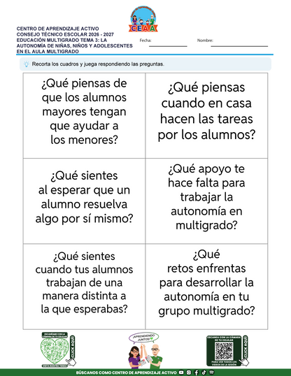 JUEGOS DE ESTUDIO PARA IMPRIMIR CTE EDUCACIÓN MULTIGRADO TEMA 3