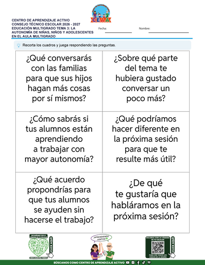 JUEGOS DE ESTUDIO PARA IMPRIMIR CTE EDUCACIÓN MULTIGRADO TEMA 3