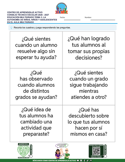 JUEGOS DE ESTUDIO PARA IMPRIMIR CTE EDUCACIÓN MULTIGRADO TEMA 3