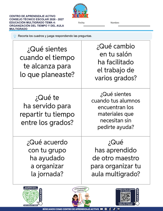💚 JUEGOS DE ESTUDIO PARA IMPRIMIR CTE EDUCACIÓN MULTIGRADO TEMA 4