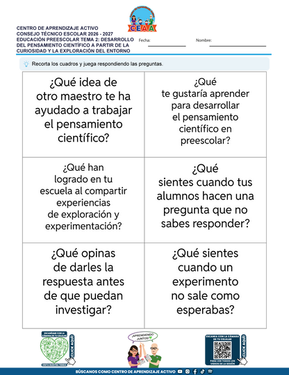 JUEGOS DE ESTUDIO PARA IMPRIMIR CTE EDUCACIÓN PREESCOLAR TEMA 2