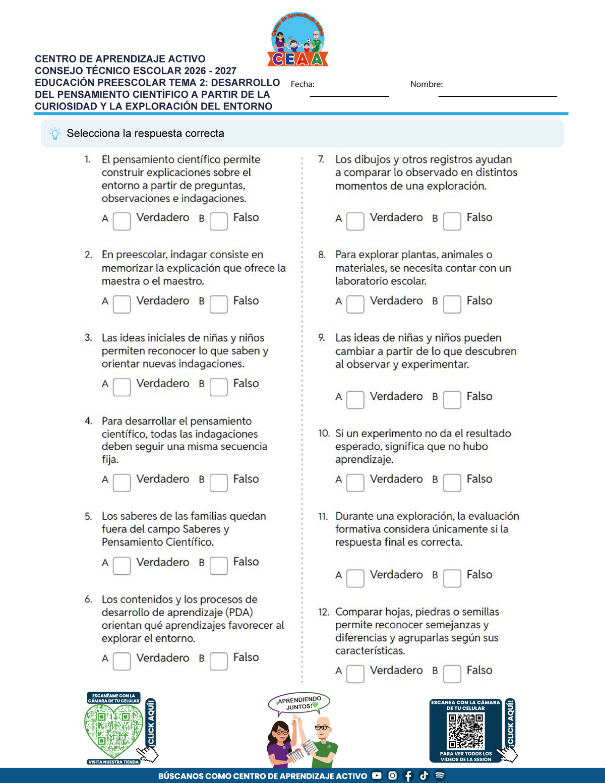 JUEGOS DE ESTUDIO PARA IMPRIMIR CTE EDUCACIÓN PREESCOLAR TEMA 2