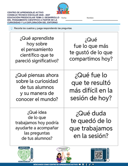 JUEGOS DE ESTUDIO PARA IMPRIMIR CTE EDUCACIÓN PREESCOLAR TEMA 2