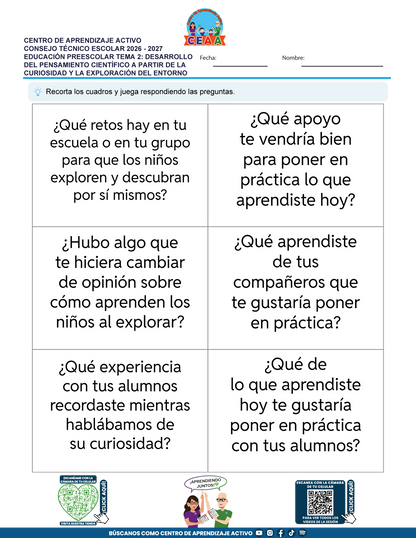 JUEGOS DE ESTUDIO PARA IMPRIMIR CTE EDUCACIÓN PREESCOLAR TEMA 2