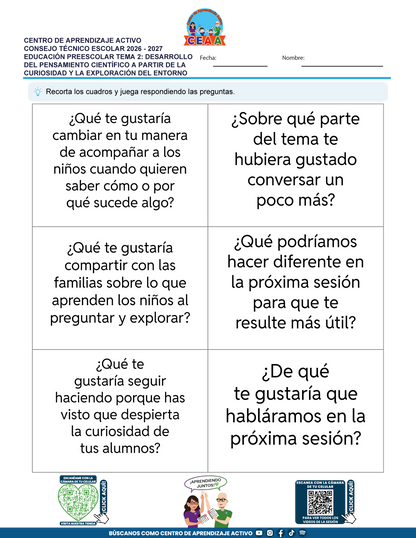 JUEGOS DE ESTUDIO PARA IMPRIMIR CTE EDUCACIÓN PREESCOLAR TEMA 2