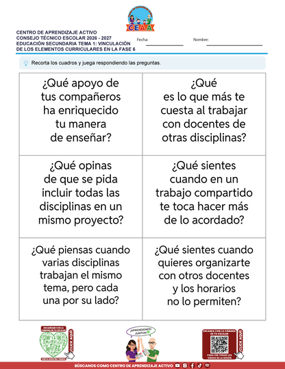 JUEGOS DE ESTUDIO PARA IMPRIMIR CTE EDUCACIÓN SECUNDARIA TEMA 1