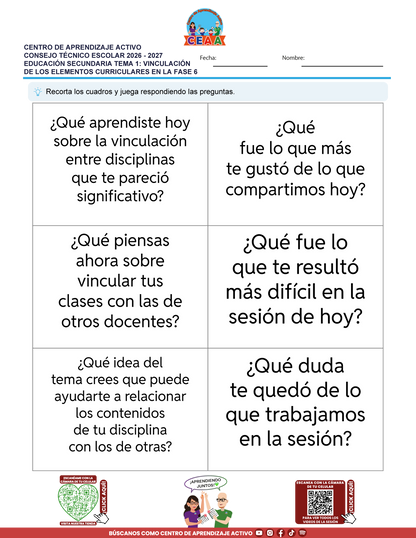 JUEGOS DE ESTUDIO PARA IMPRIMIR CTE EDUCACIÓN SECUNDARIA TEMA 1