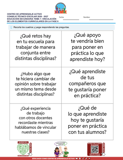 JUEGOS DE ESTUDIO PARA IMPRIMIR CTE EDUCACIÓN SECUNDARIA TEMA 1