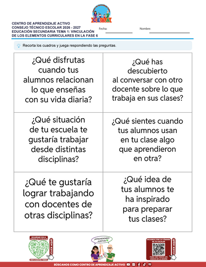 JUEGOS DE ESTUDIO PARA IMPRIMIR CTE EDUCACIÓN SECUNDARIA TEMA 1
