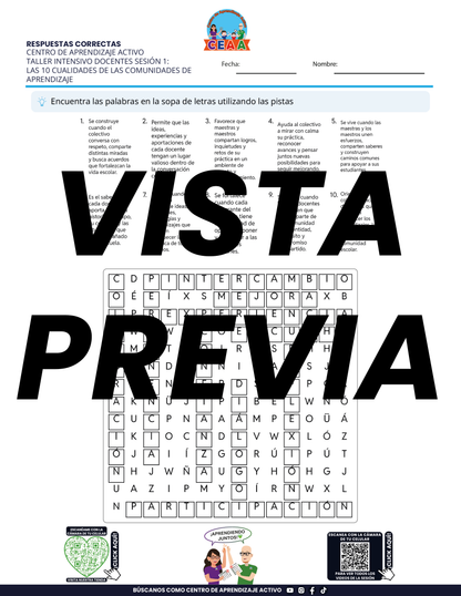 3 Juegos para Imprimir Taller Intensivo Sesión 1 Julio 2026 en PDF