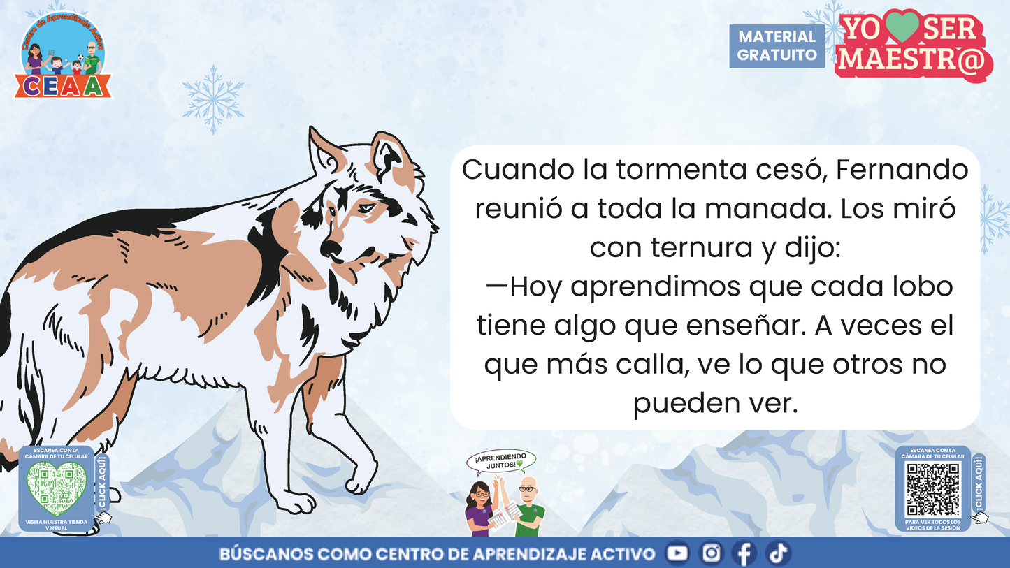 Historias para Maestros - LA MANADA DE LOBOS Y LA TORMENTA DE NIEVE en PDF