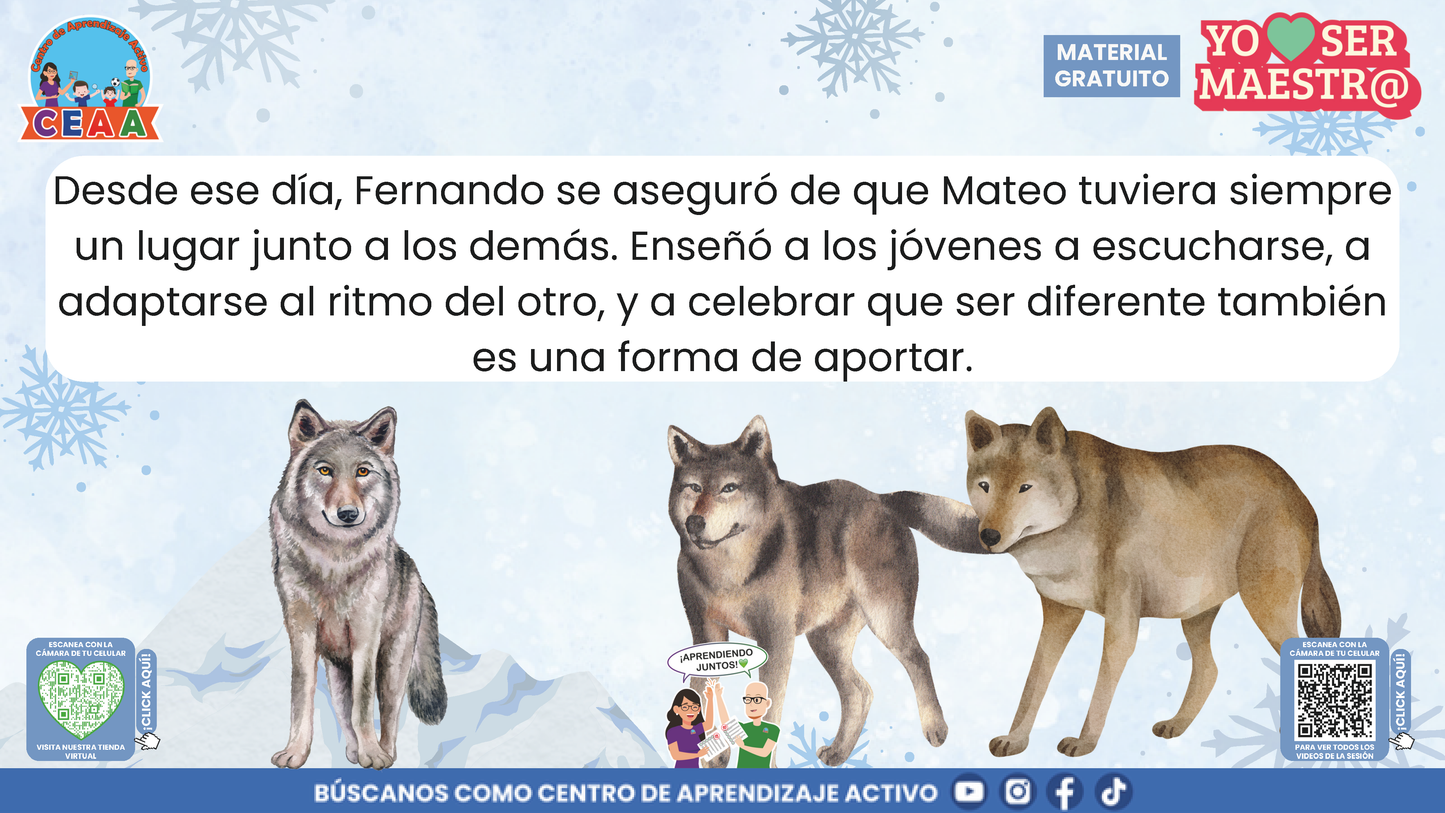 Historias para Maestros - LA MANADA DE LOBOS Y LA TORMENTA DE NIEVE en PDF