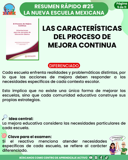 Resumen Rápido #25: LAS CARACTERÍSTICAS DEL PROCESO DE MEJORA CONTINUA