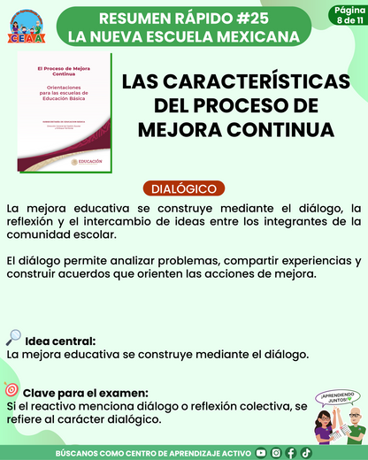 Resumen Rápido #25: LAS CARACTERÍSTICAS DEL PROCESO DE MEJORA CONTINUA