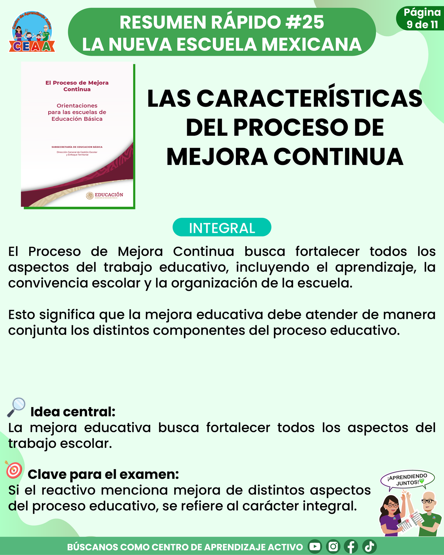 Resumen Rápido #25: LAS CARACTERÍSTICAS DEL PROCESO DE MEJORA CONTINUA