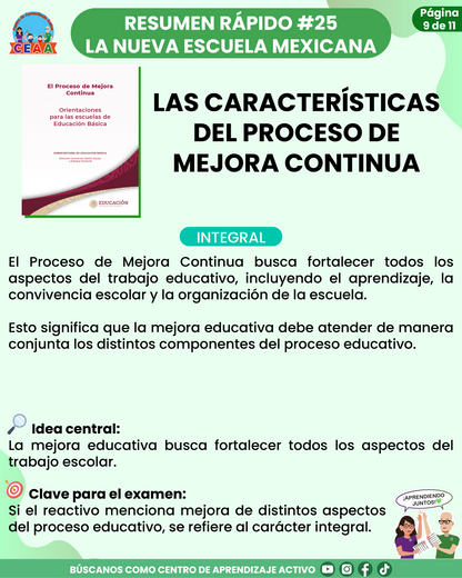 Resumen Rápido #25: LAS CARACTERÍSTICAS DEL PROCESO DE MEJORA CONTINUA