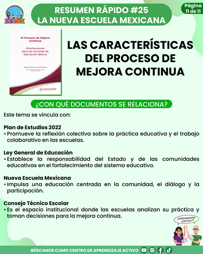 Resumen Rápido #25: LAS CARACTERÍSTICAS DEL PROCESO DE MEJORA CONTINUA