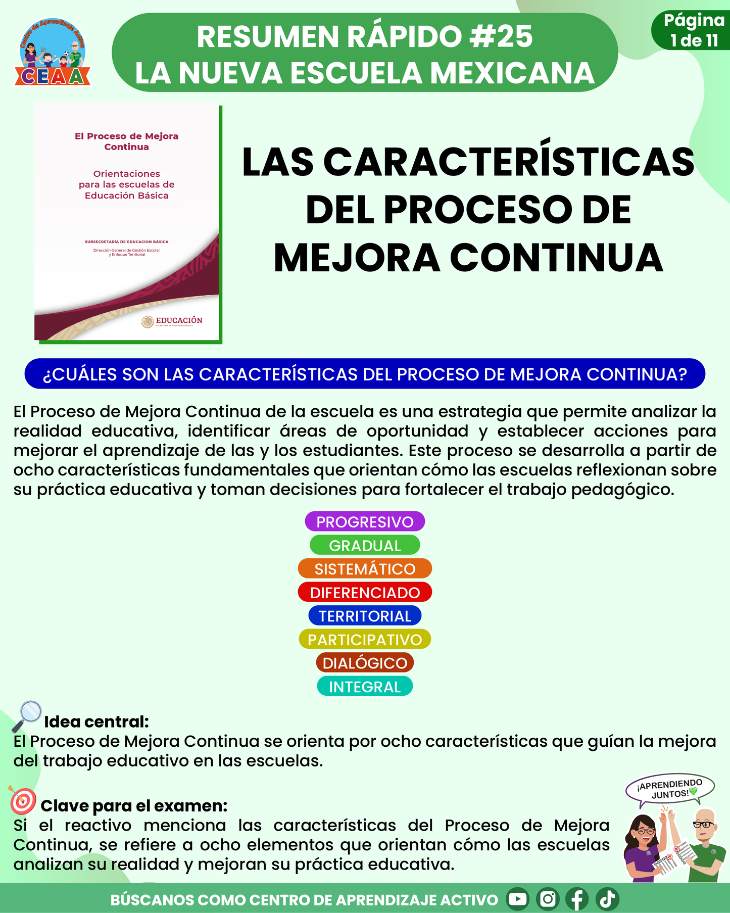 Resumen Rápido #25: LAS CARACTERÍSTICAS DEL PROCESO DE MEJORA CONTINUA