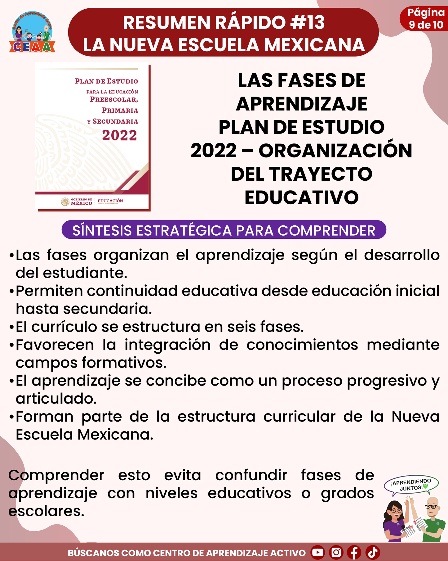 Resumen Rápido #13: LAS FASES DE APRENDIZAJE PLAN DE ESTUDIO 2022 – ORGANIZACIÓN DEL TRAYECTO EDUCATIVO