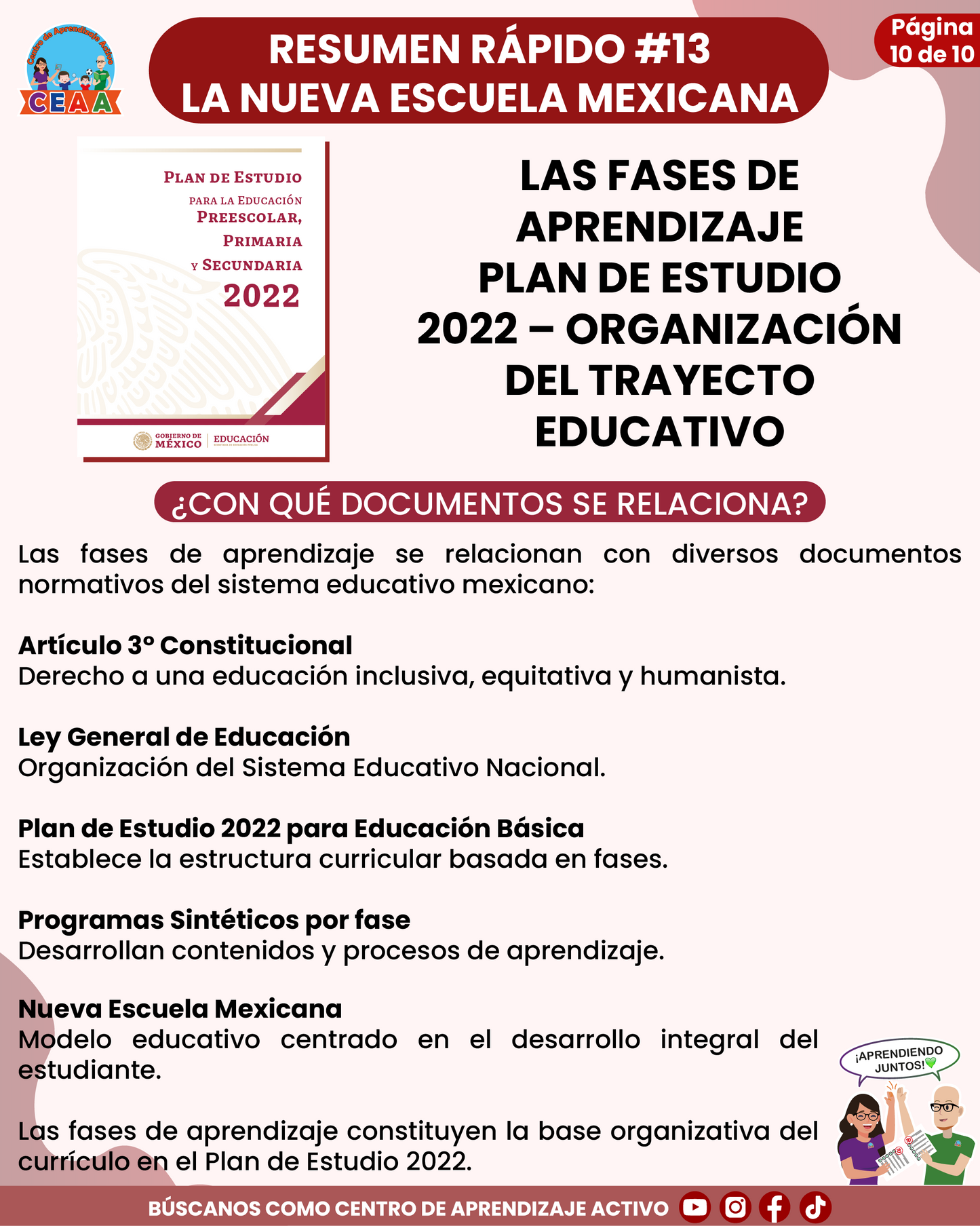 Resumen Rápido #13: LAS FASES DE APRENDIZAJE PLAN DE ESTUDIO 2022 – ORGANIZACIÓN DEL TRAYECTO EDUCATIVO