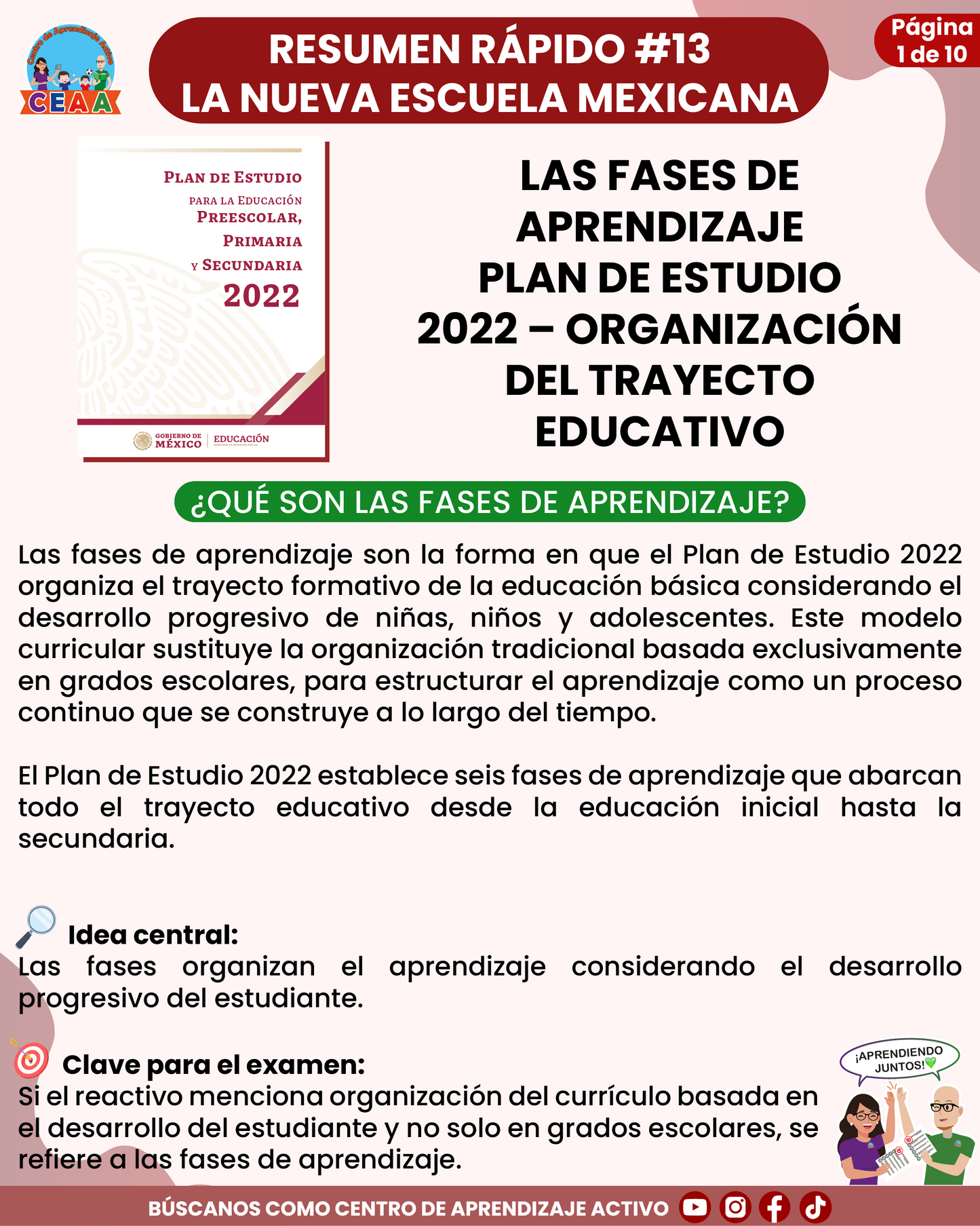 Resumen Rápido #13: LAS FASES DE APRENDIZAJE PLAN DE ESTUDIO 2022 – ORGANIZACIÓN DEL TRAYECTO EDUCATIVO