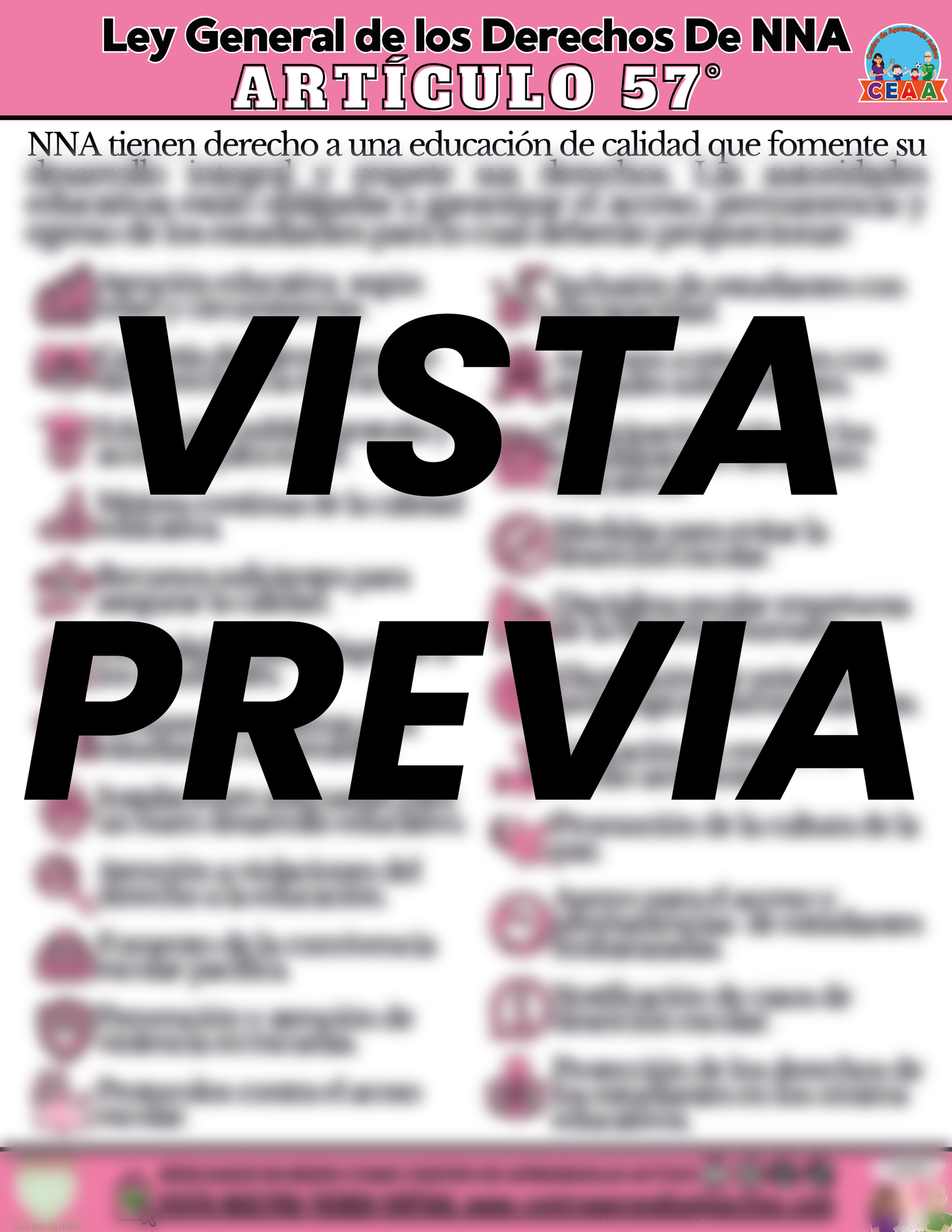 Infografía Ley General de los Derechos De NNA Artículo 57