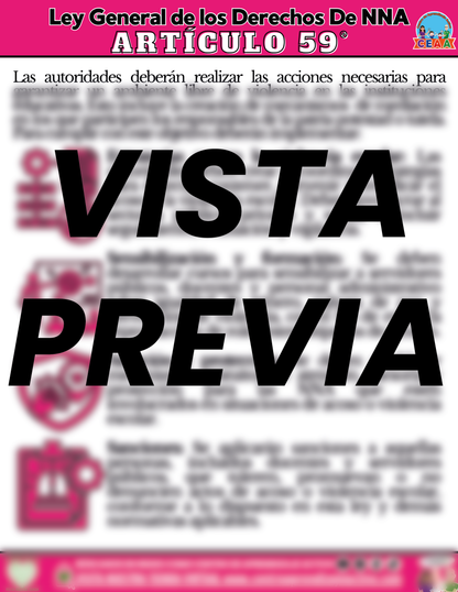 Infografía Ley General de los Derechos De NNA Artículo 59