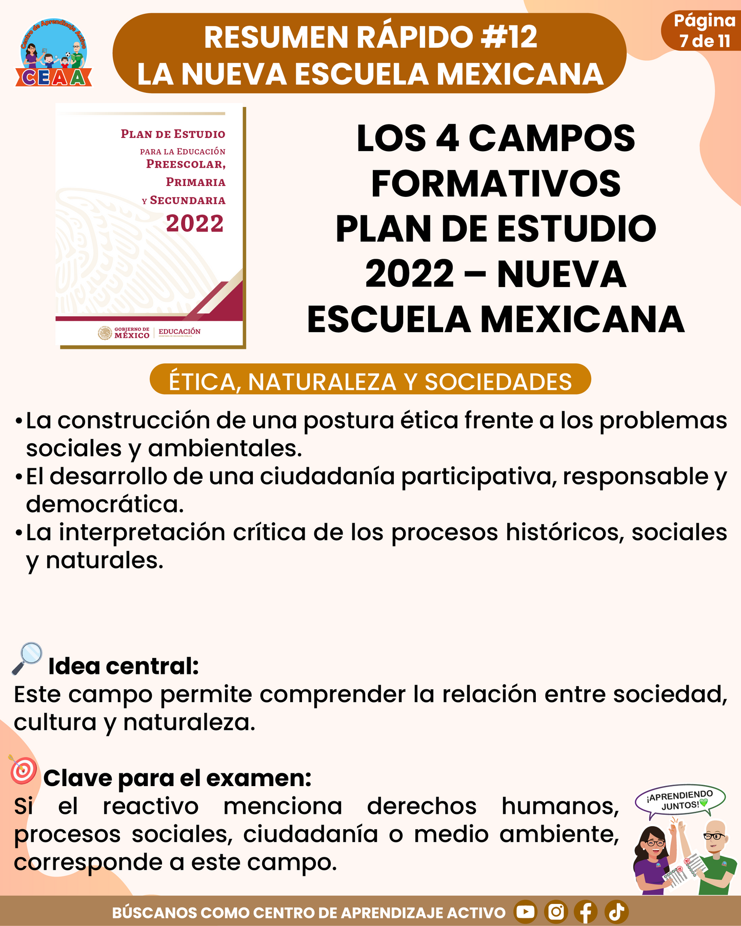 Resumen Rápido #12: LOS 4 CAMPOS FORMATIVOS PLAN DE ESTUDIO 2022 – NUEVA ESCUELA MEXICANA