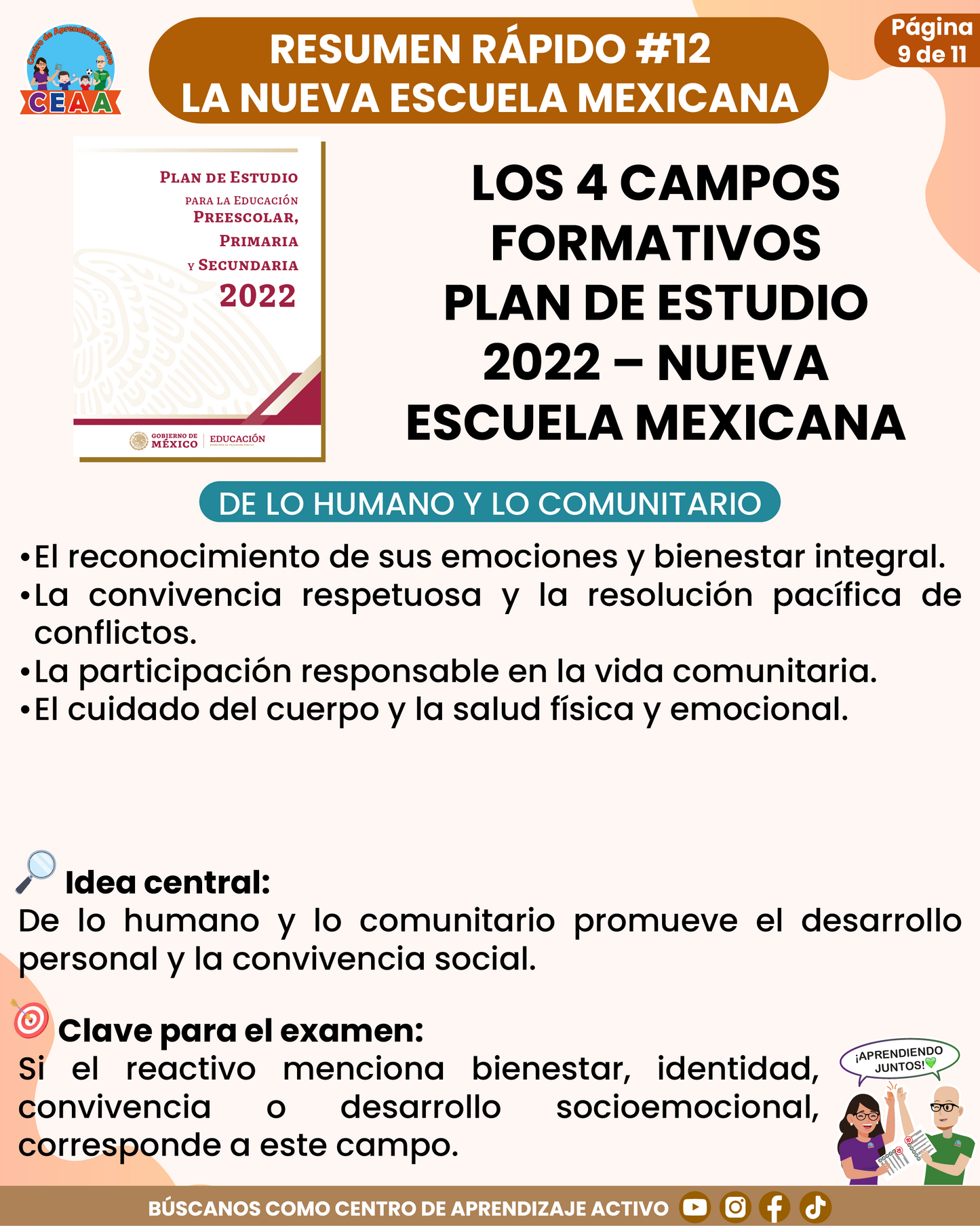 Resumen Rápido #12: LOS 4 CAMPOS FORMATIVOS PLAN DE ESTUDIO 2022 – NUEVA ESCUELA MEXICANA