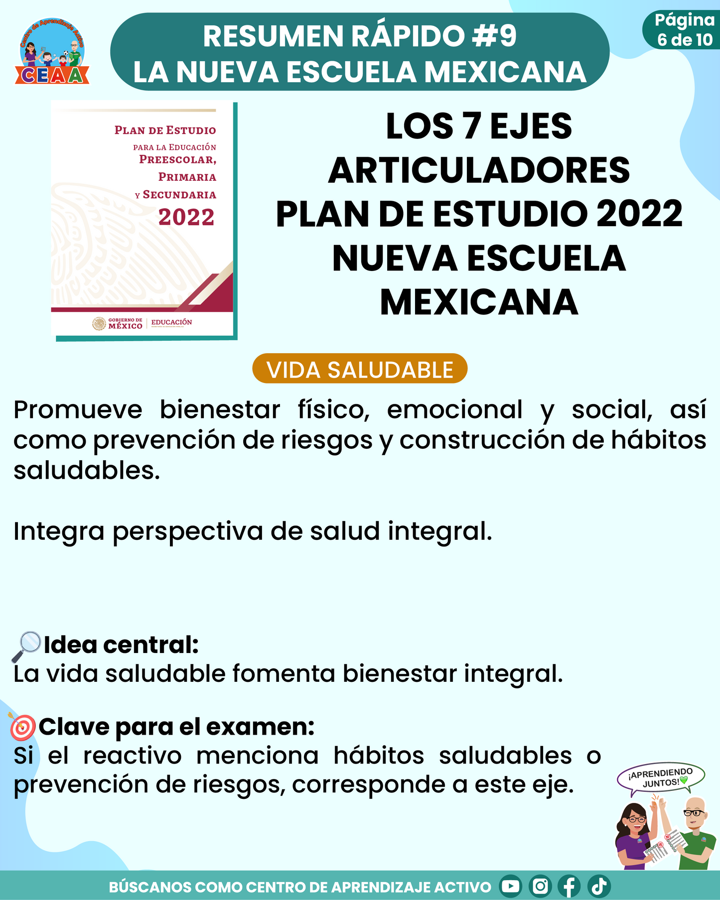 Resumen Rápido #9: LOS 7 EJES ARTICULADORES - PLAN DE ESTUDIO 2022 NUEVA ESCUELA MEXICANA