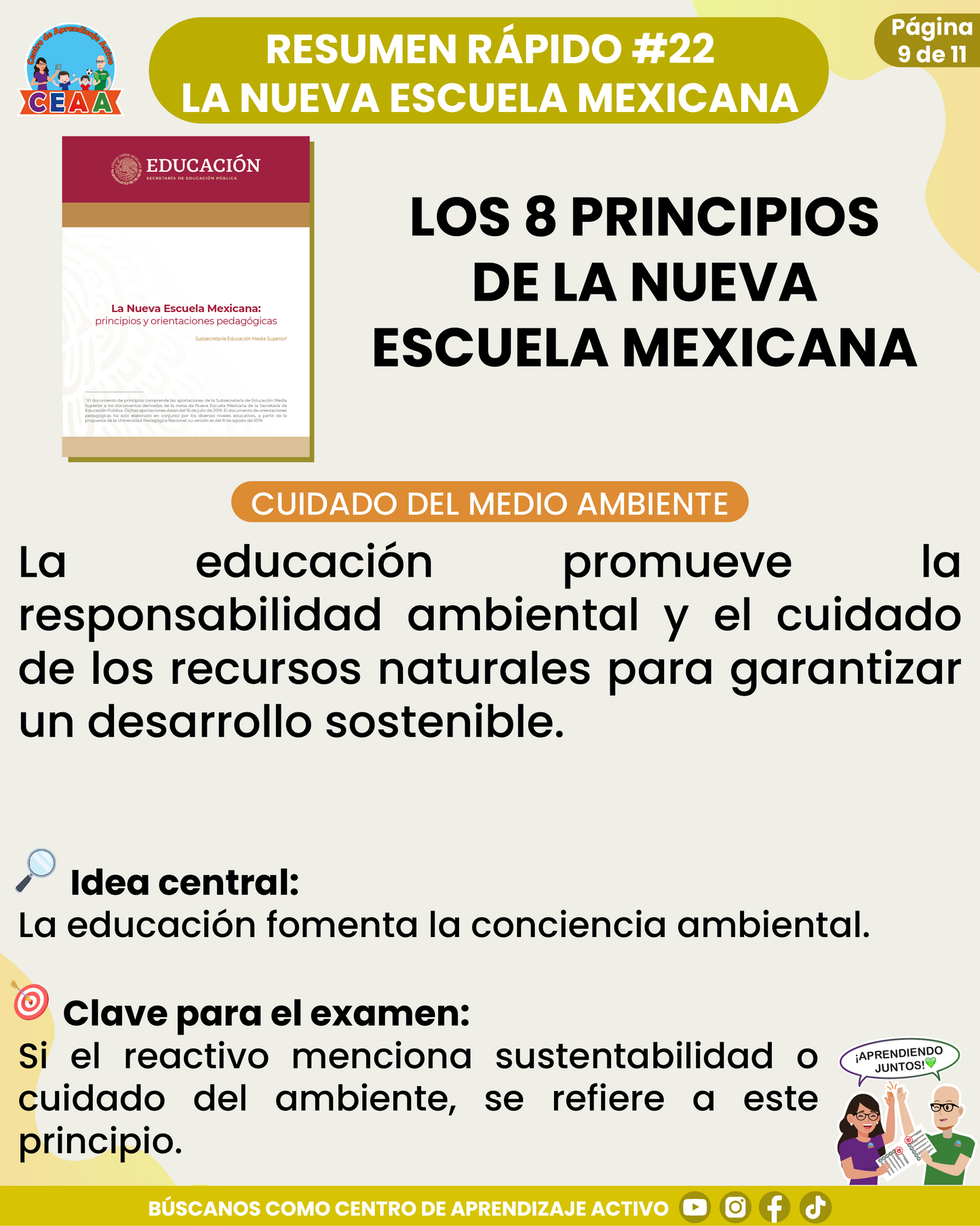 Resumen Rápido #22: LOS 8 PRINCIPIOS DE LA NUEVA ESCUELA MEXICANA