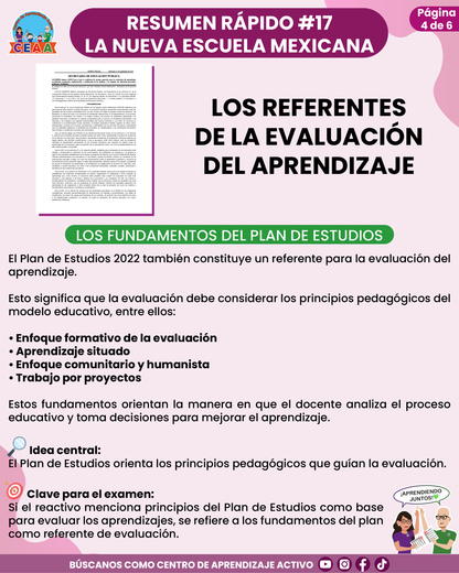 Resumen Rápido #17: LOS REFERENTES DE LA EVALUACIÓN DEL APRENDIZAJE