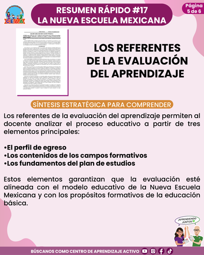 Resumen Rápido #17: LOS REFERENTES DE LA EVALUACIÓN DEL APRENDIZAJE