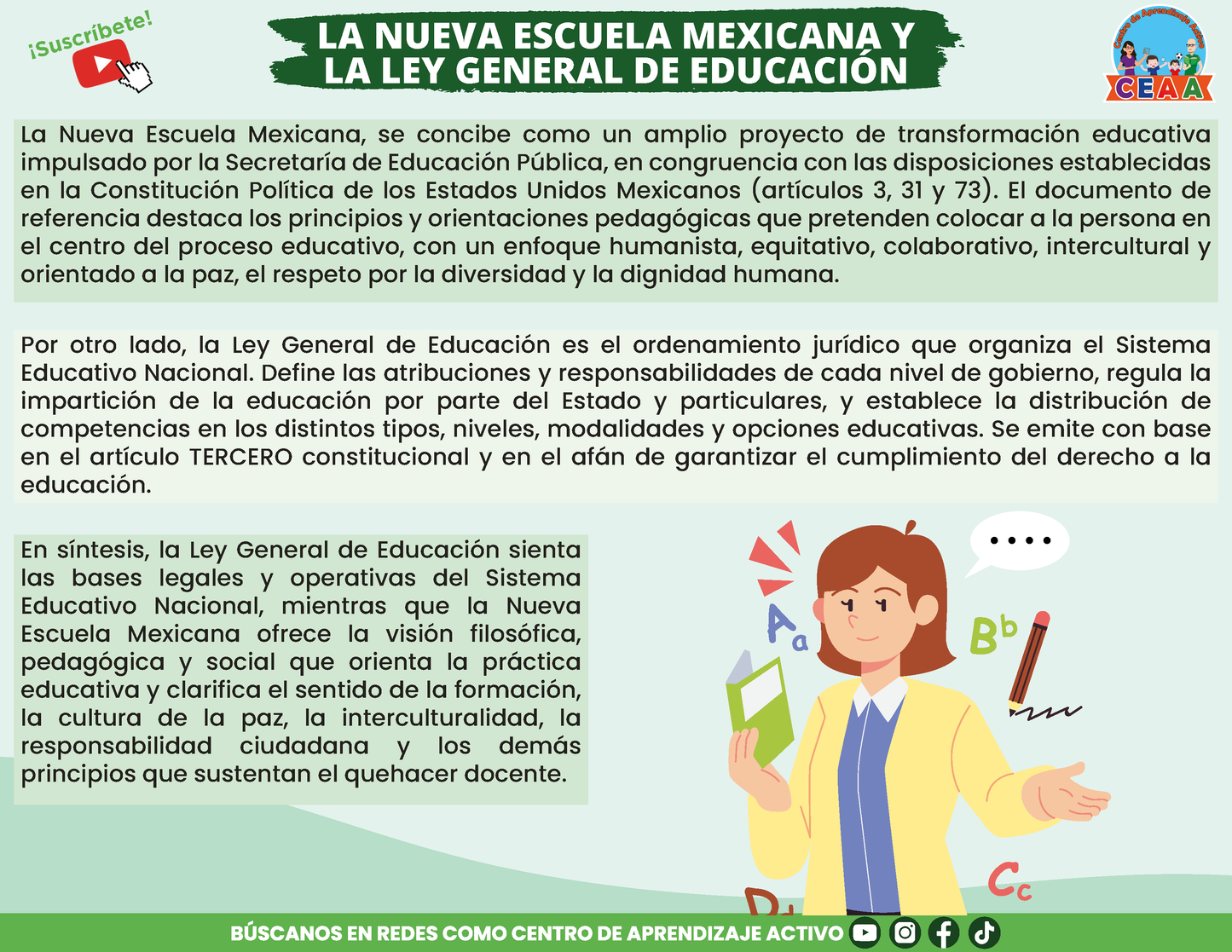 RESUMEN GRÁFICO - LA NUEVA ESCUELA MEXICANA Y LA LEY GENERAL DE EDUCACIÓN en PDF