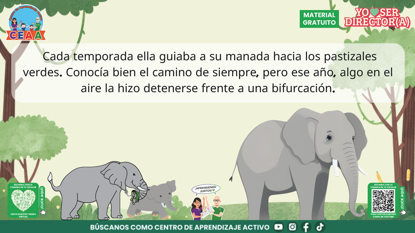 Historias para Maestros Taller Intensivo Directores Enero 2026 - LA ELEFANTA Y EL SENDERO QUE NADIE HABÍA RECORRIDO en PDF