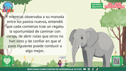 Historias para Maestros Taller Intensivo Directores Enero 2026 - LA ELEFANTA Y EL SENDERO QUE NADIE HABÍA RECORRIDO en PDF