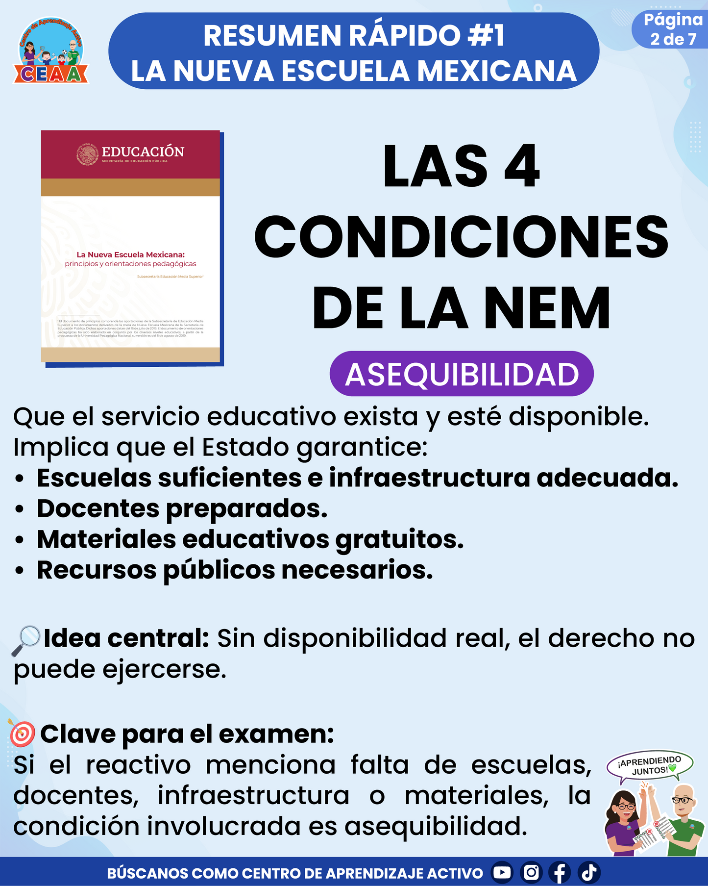 Resumen Rápido #1: LAS 4 CONDICIONES DE LA NEM