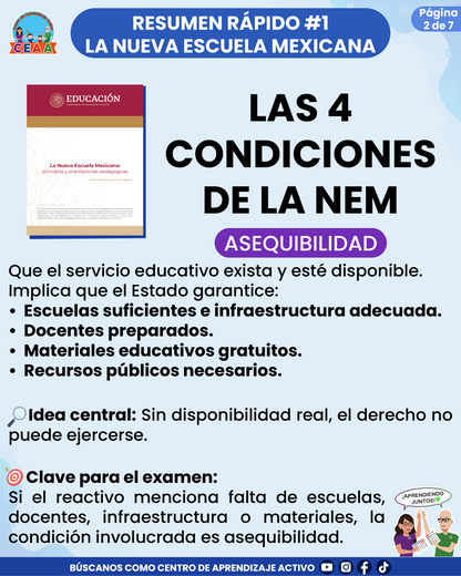 Resumen Rápido #1: LAS 4 CONDICIONES DE LA NEM