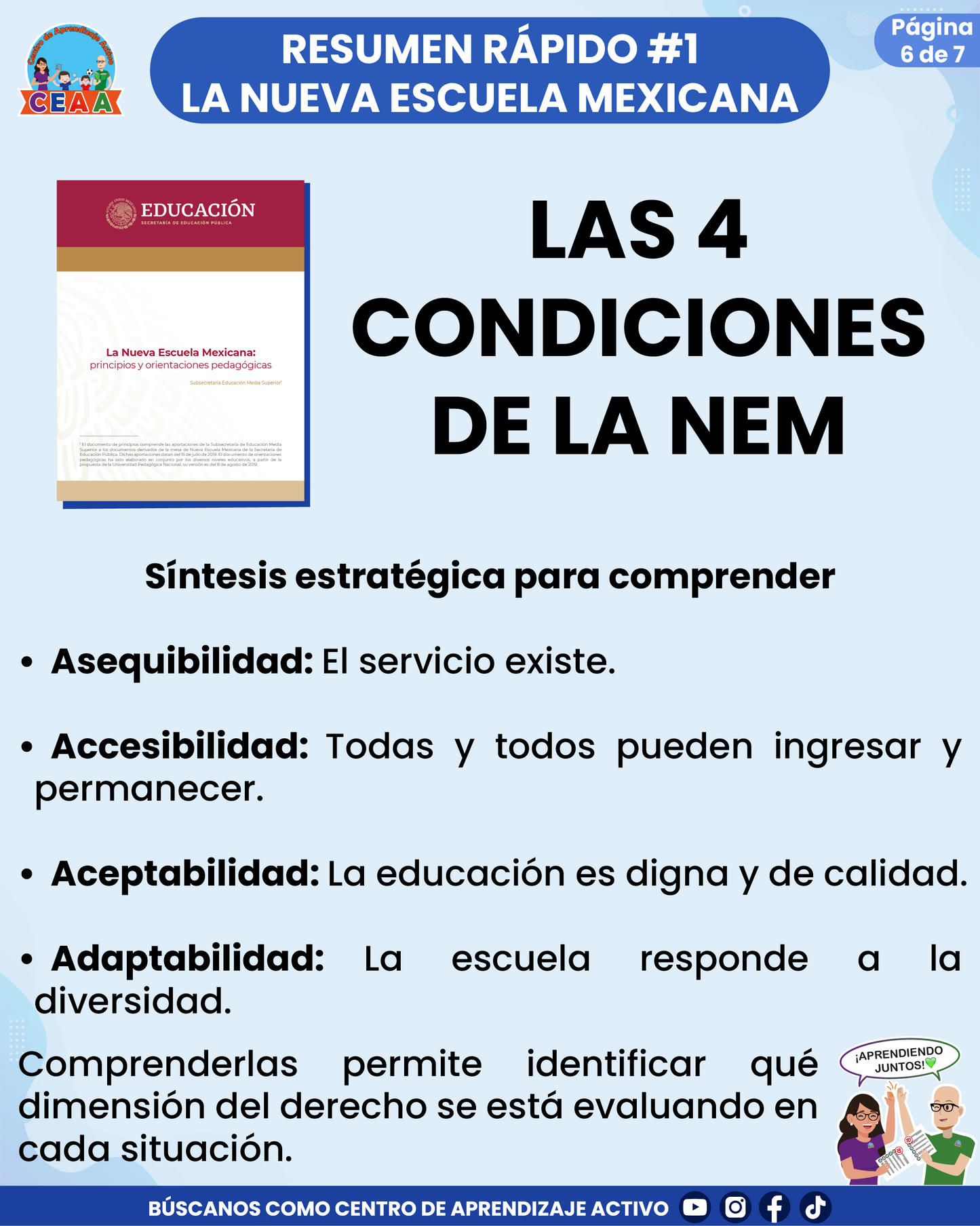 Resumen Rápido #1: LAS 4 CONDICIONES DE LA NEM