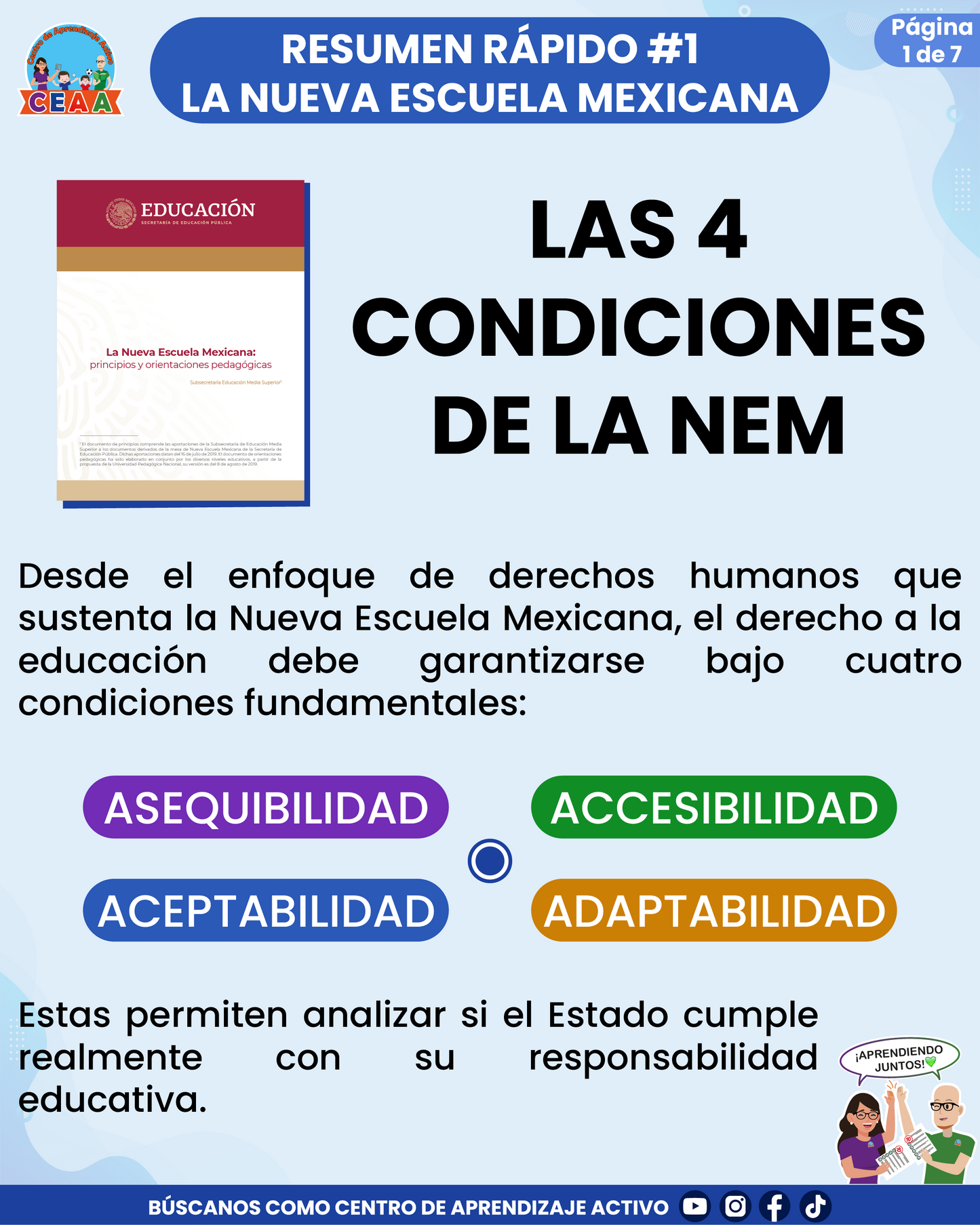 Resumen Rápido #1: LAS 4 CONDICIONES DE LA NEM
