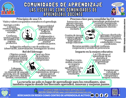 Infografía: COMUNIDADES DE APRENDIZAJE - LAS ESCUELAS COMO COMUNIDADES DE APRENDIZAJE DOCENTE en PDF