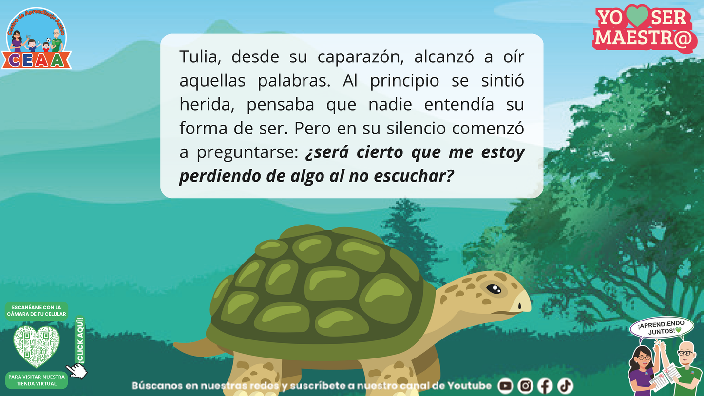 Historias para Maestros - La Tortuga que Aprendió a Escuchar (Editable en PowerPoint)