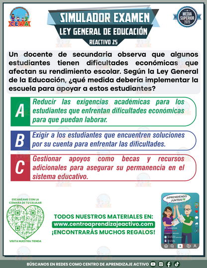 Simulador de Examen: Ley General de Educación