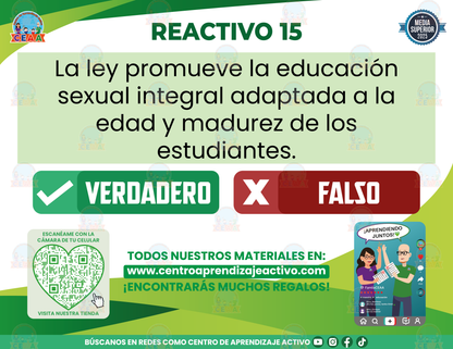 Cuadernillo de Estudio - Ley General de Educación - Verdadero o Falso Media Superior